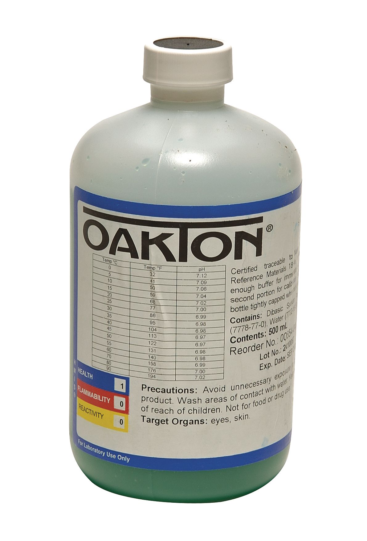 Solucion buffer ph 7 01 oakton verde oakton