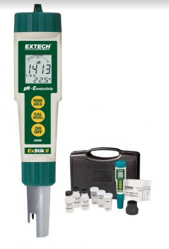 Medidor de conductividad/pH resistente al agua ExStik II