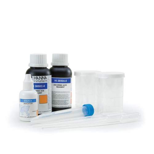 Test kit para acido ascorbico rango 10 a 200 ppm