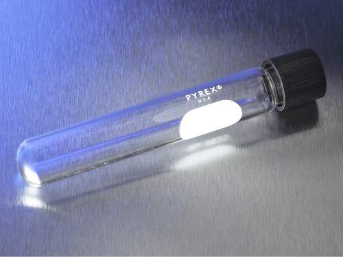 Tubo de cultivo de 50 ml con tapón roscado. Pyrex