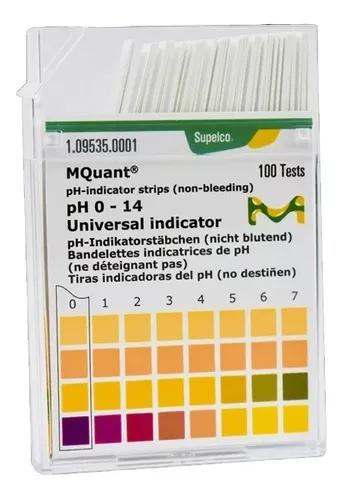 Tiras Indicadoras de pH, pq/100. Merck