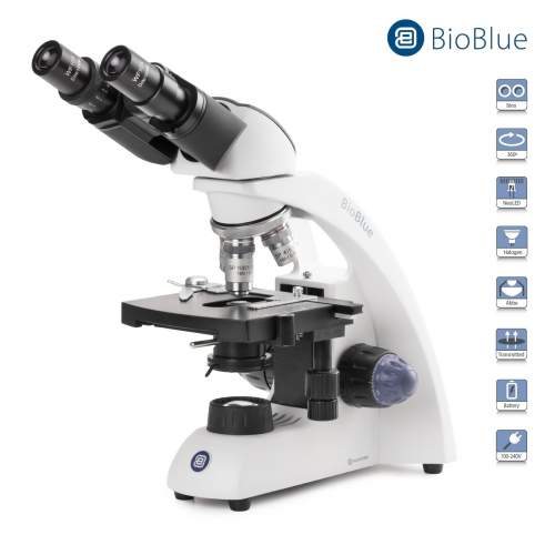 Microscopio Binocular BioBlue, 40X-1000X, iluminacion NeoLED