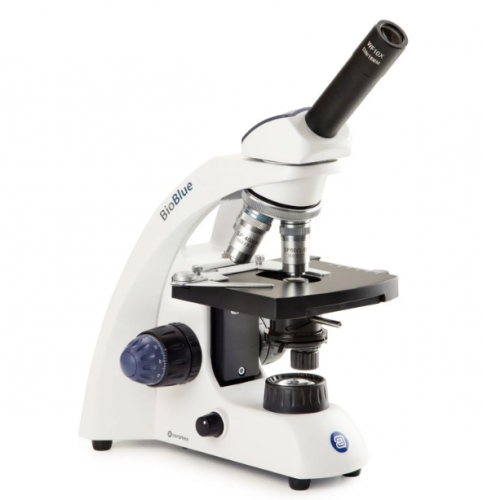 Microscopio compuesto porttil monocular BioBlue con platina mecnica XY
