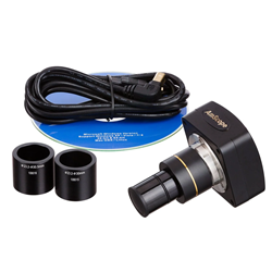 AmScope 10MP USB 2.0 Color CMOS C-Mount Cmara de microscopio con lente de reduccin