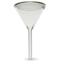 EMBUDO CÓNICO DE VIDRIO DE TALLO LARGO 200 MM