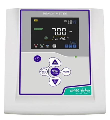 Medidor de pH, mV y ORP de mesa con GLP y electrodo 201 T