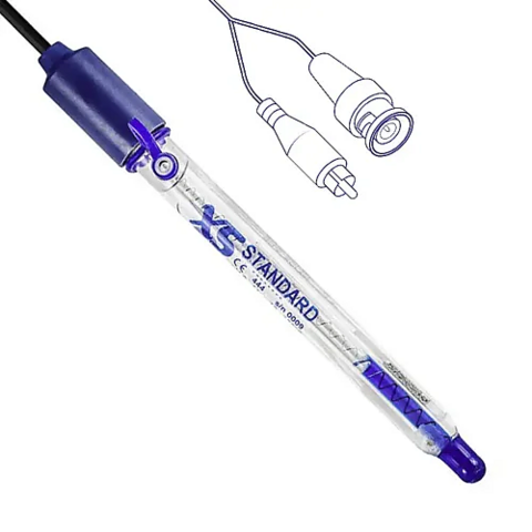 Electrodo BNC/RCA 0-14 pH, KCl 3M con sensor de temperatura