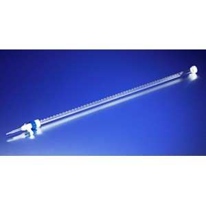 Bureta economica de 25 ml con llave de teflon. Pyrex