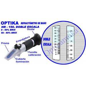 Refractometro 0 a 80  Brix, HR-150, Optika